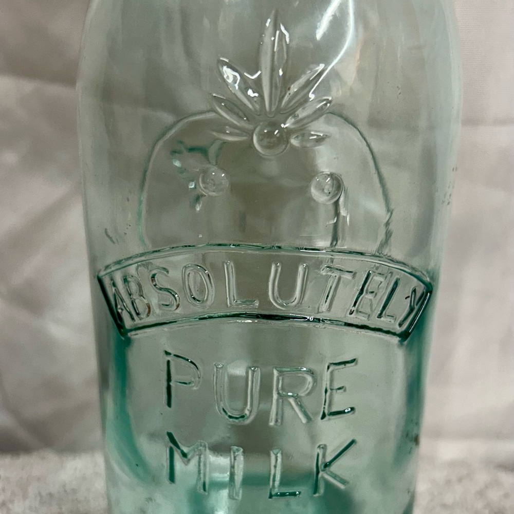 Vintage Glass Milk Bottle